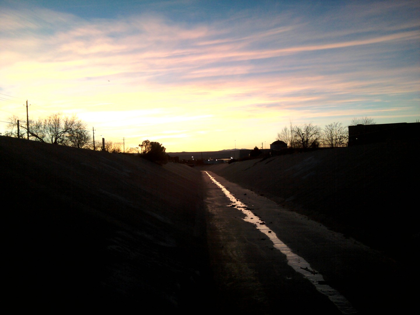 Sunset in the ditch